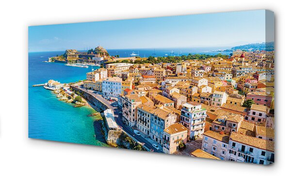 Tablouri canvas Marea Grecia coasta de oraș