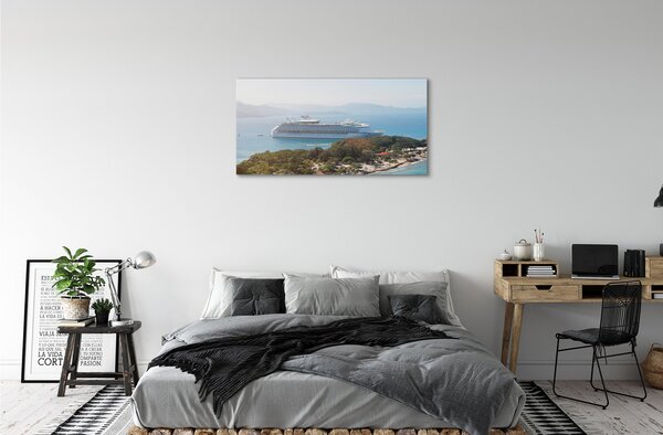 Tablouri canvas Insula navei de munte la mare