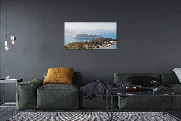 Tablouri canvas Insula navei de munte la mare