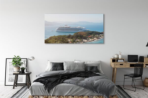 Tablouri canvas Insula navei de munte la mare