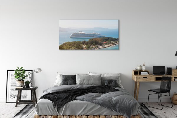 Tablouri canvas Insula navei de munte la mare