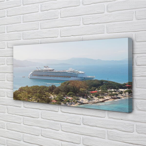 Tablouri canvas Insula navei de munte la mare