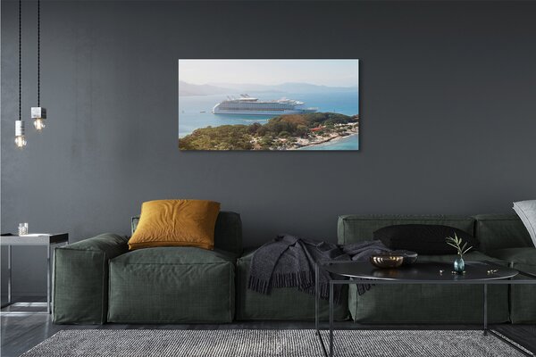 Tablouri canvas Insula navei de munte la mare