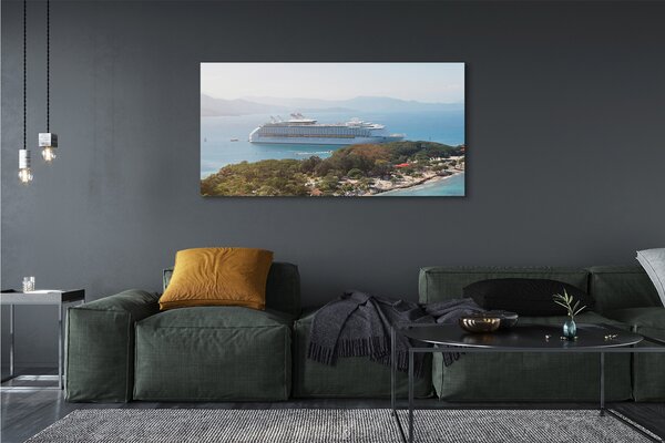 Tablouri canvas Insula navei de munte la mare