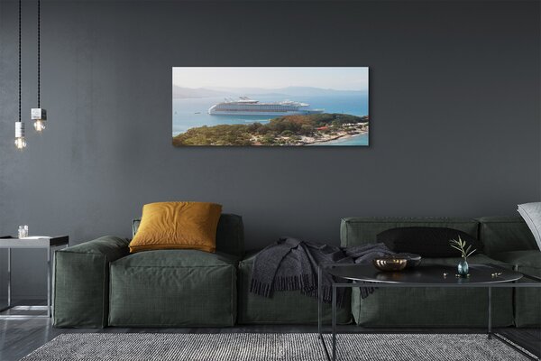 Tablouri canvas Insula navei de munte la mare