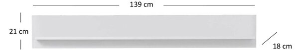 Poliță 140 cm Brendon (alb). 1052781