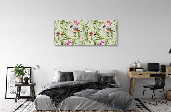 Tablouri canvas Bird în iarbă