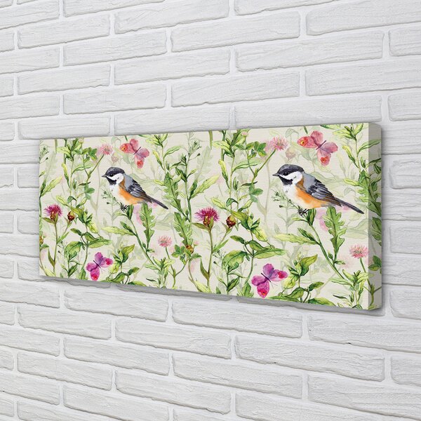 Tablouri canvas Bird în iarbă