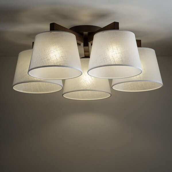 BRILAGI - Lustră aplicată LATTE 5xE27/15W/230V pin/alb