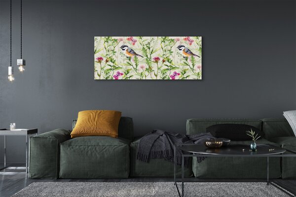 Tablouri canvas Bird în iarbă