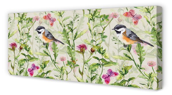 Tablouri canvas Bird în iarbă