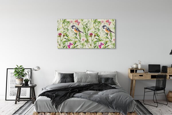 Tablouri canvas Bird în iarbă