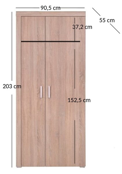 Dulap de haine Dalila (Stejar sonoma). 1052830