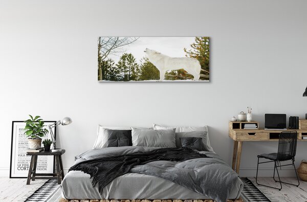 Tablouri canvas pădure de iarnă Wolf
