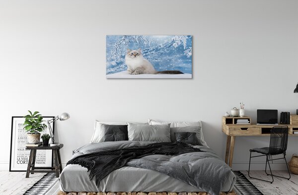 Tablouri canvas pisică de iarnă