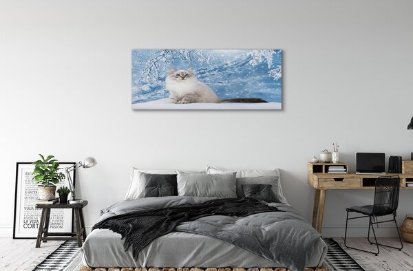 Tablouri canvas pisică de iarnă
