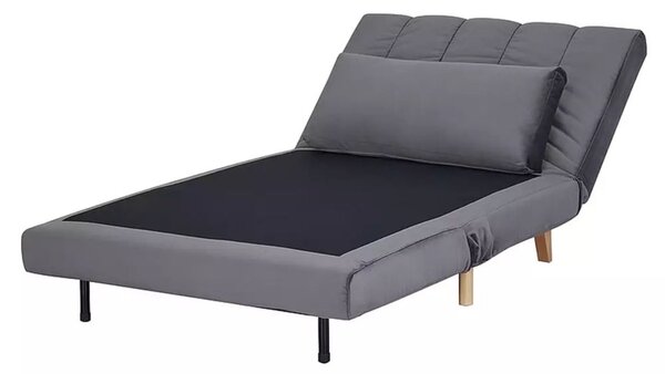 Fotoliu extensibil Billy Velvet gri