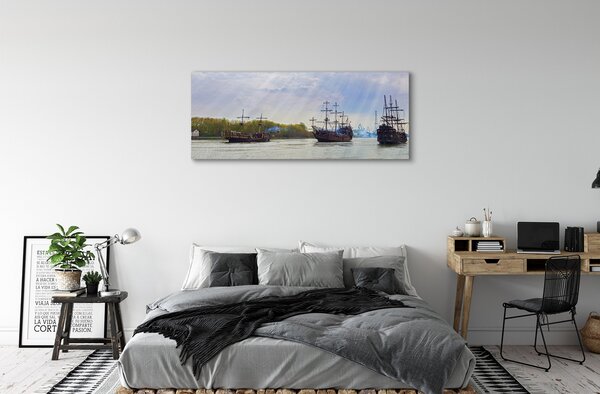 Tablouri canvas Navele cer nori zi
