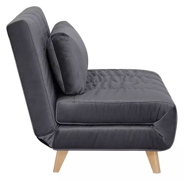 Fotoliu extensibil Billy Velvet gri