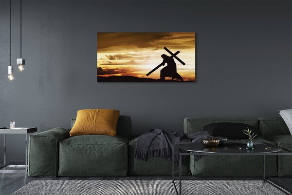 Tablouri canvas Isus apus de soare eco