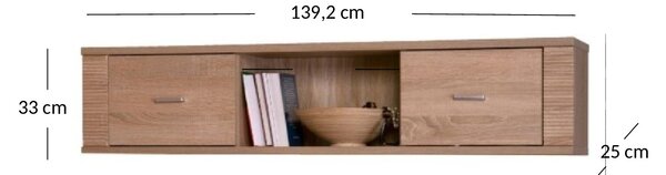 Dulap de perete Gwenn 2D (Stejar sonoma). 1052923