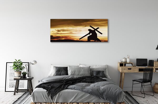 Tablouri canvas Isus apus de soare eco