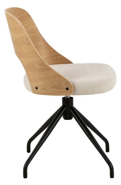 Scaun de dining pivotant Lucy, bej
