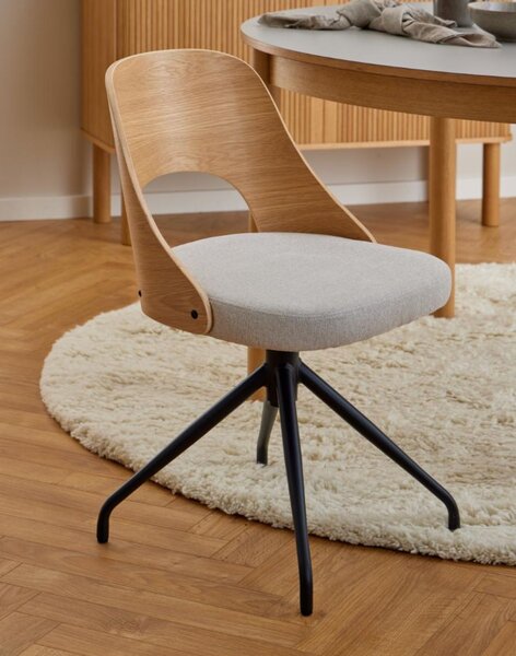 Scaun de dining pivotant Lucy, bej