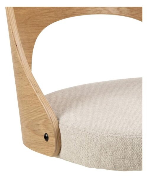 Scaun de dining pivotant Lucy, bej