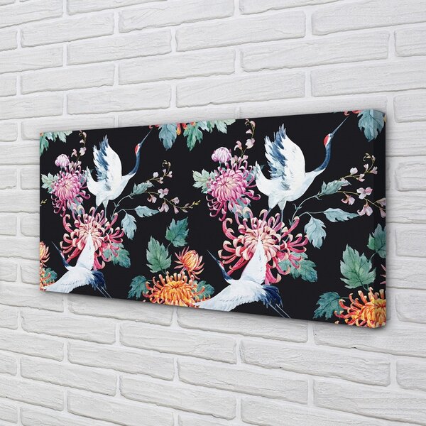 Tablouri canvas Păsări cu flori
