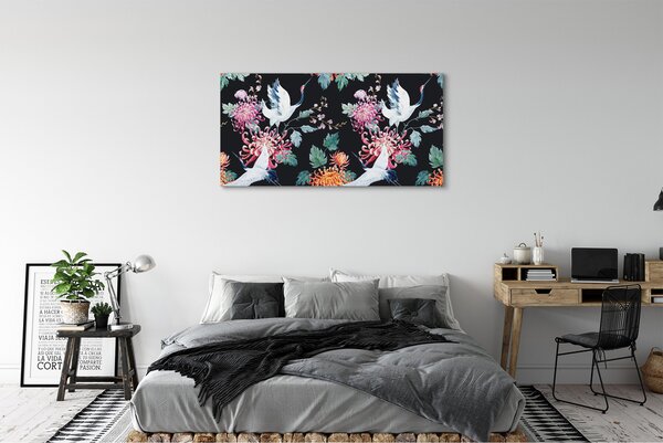 Tablouri canvas Păsări cu flori