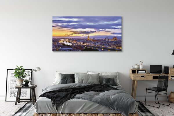 Tablouri canvas Italia Râul apus de soare