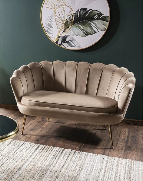 Canapea Camellia Velvet, bej