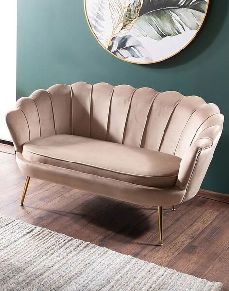 Canapea Camellia Velvet, bej