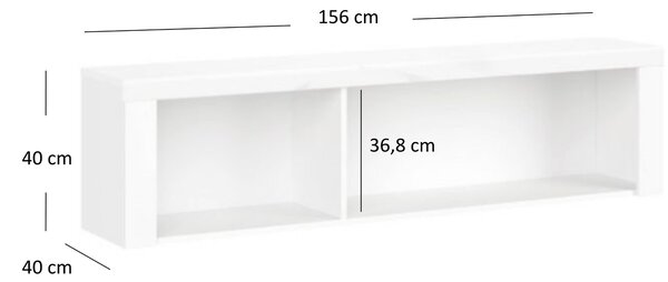 Raft de perete Leona 160 (alb). Promo -7%. 1053007