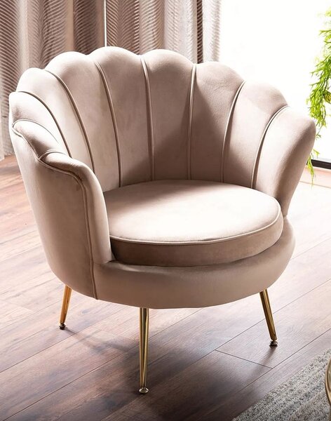 Fotoliu Camellia Velvet bej