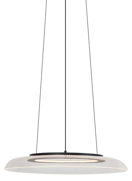 Lampă suspendată de design neagră și transparentă, cu 3 trepte de intensitate luminoasă - Scacrylic