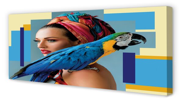 Tablouri canvas Macaw pe umăr