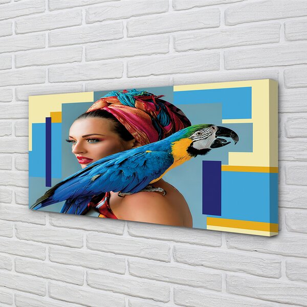 Tablouri canvas Macaw pe umăr