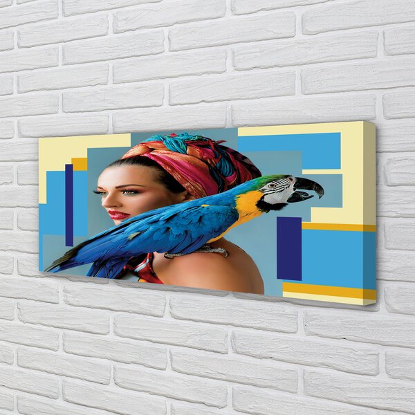 Tablouri canvas Macaw pe umăr