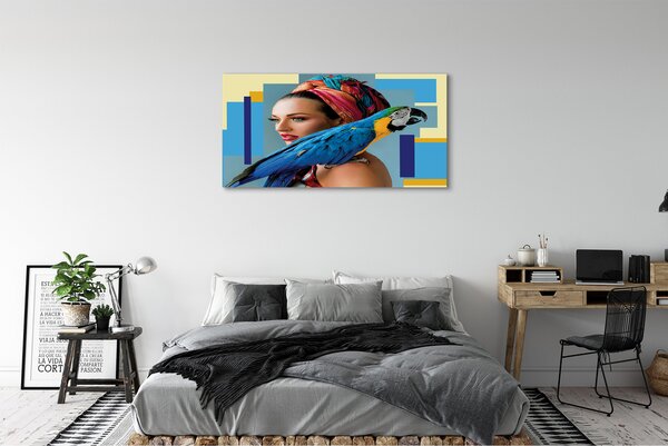 Tablouri canvas Macaw pe umăr