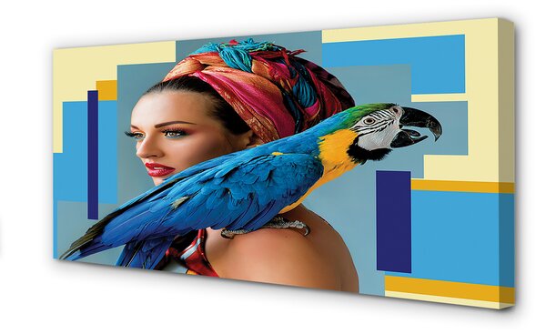 Tablouri canvas Macaw pe umăr