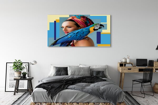 Tablouri canvas Macaw pe umăr
