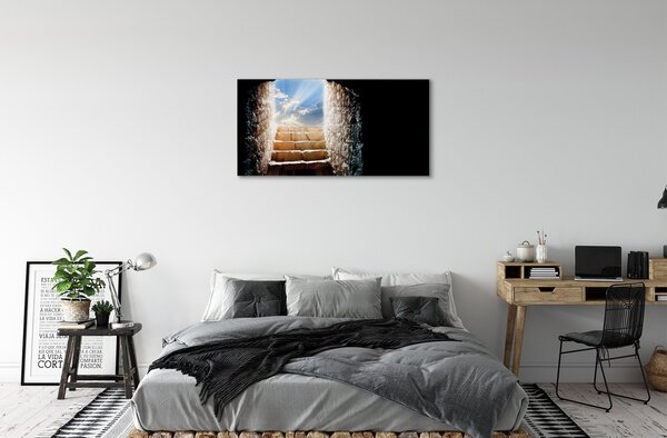 Tablouri canvas soare scări