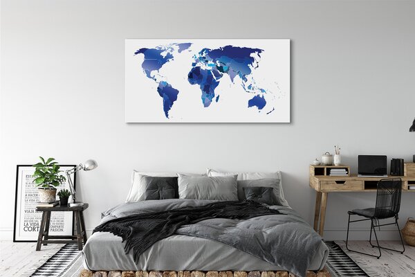 Tablouri canvas Harta albastru
