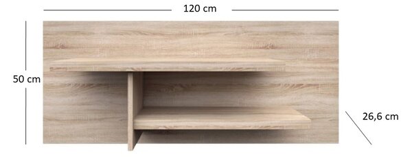 Poliță 120 cm Noella (Stejar sonoma). 1053129