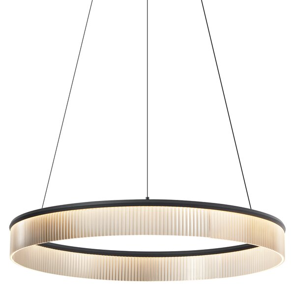 Lampă suspendată modernă neagră 78cm incl. LED cu 3 trepte de intensitate luminoasă - Anello Chandelier
