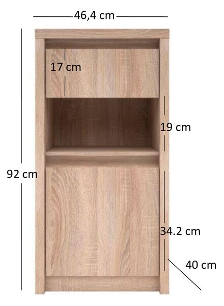Comodă Noella (Stejar sonoma). 1053139