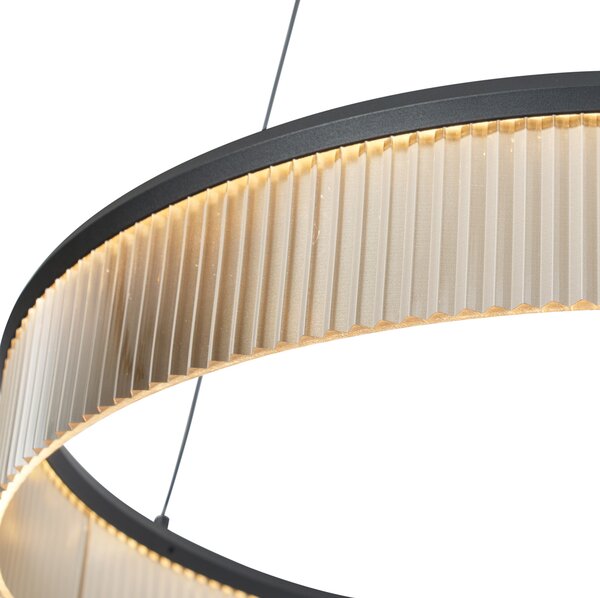 Lampă suspendată modernă neagră 78cm incl. LED cu 3 trepte de intensitate luminoasă - Anello Chandelier
