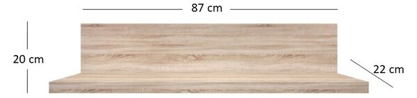 Poliță 90 cm Noella (Stejar sonoma). 1053131